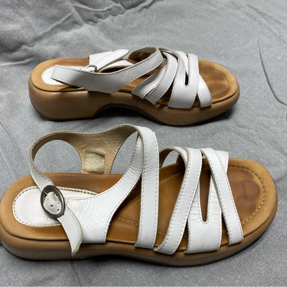 Dansko White Lolita Strappy Leather Chunky Sandals | Size EU 41 |EUC - Picture 3 of 7